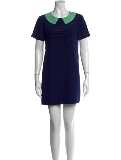 Pre-owned Marc By Marc Jacobs Silk Mini Dress In Blue