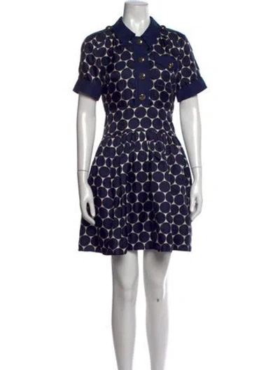 Pre-owned Marc By Marc Jacobs Silk Mini Dress In Blue