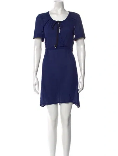 Pre-owned Marc By Marc Jacobs Silk Mini Dress In Blue