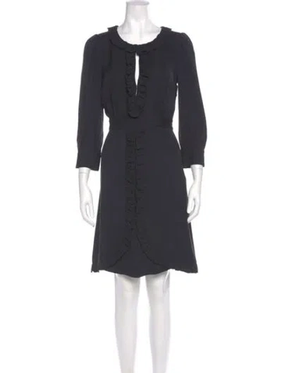 Pre-owned Marc By Marc Jacobs Silk Mini Dress In Gray