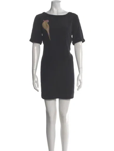 Pre-owned Marc By Marc Jacobs Silk Mini Dress In Gray