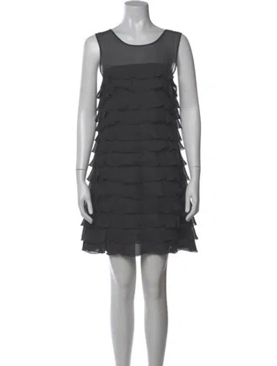 Pre-owned Marc By Marc Jacobs Silk Mini Dress In Gray