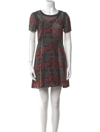 Pre-owned Marc By Marc Jacobs Silk Mini Dress In Green