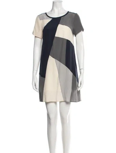 Pre-owned Marc By Marc Jacobs Silk Mini Dress In Grey