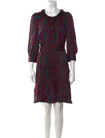 Pre-owned Marc By Marc Jacobs Silk Mini Dress In Multi