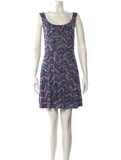 Pre-owned Marc By Marc Jacobs Silk Mini Dress In Multi