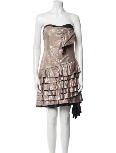 Pre-owned Marc By Marc Jacobs Silk Mini Dress In Neutral