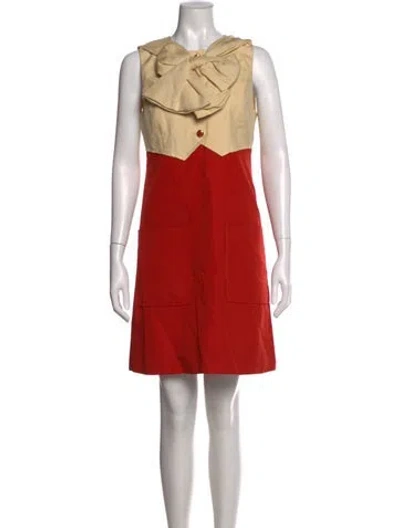 Pre-owned Marc By Marc Jacobs Silk Mini Dress In Neutral