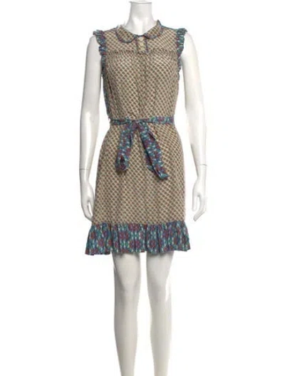 Pre-owned Marc By Marc Jacobs Silk Mini Dress In Neutrals