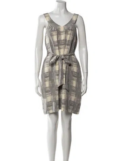 Pre-owned Marc By Marc Jacobs Silk Mini Dress In Neutrals
