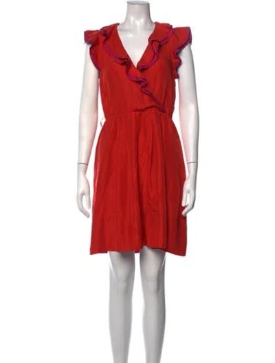 Pre-owned Marc By Marc Jacobs Silk Mini Dress In Orange