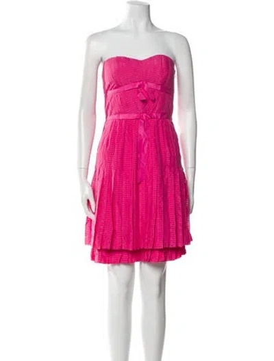 Pre-owned Marc By Marc Jacobs Silk Mini Dress In Pink