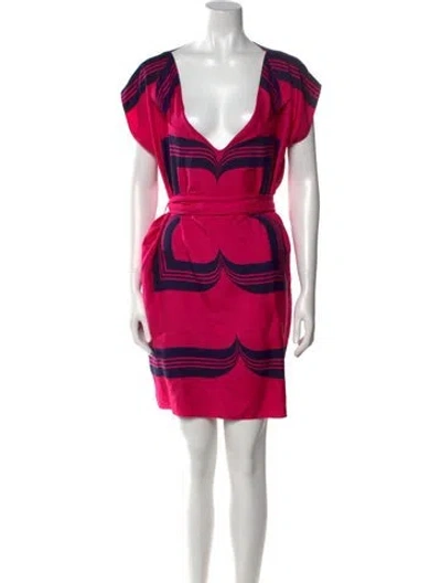 Pre-owned Marc By Marc Jacobs Silk Mini Dress In Pink