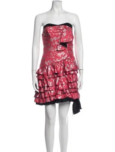 Pre-owned Marc By Marc Jacobs Silk Mini Dress In Pink