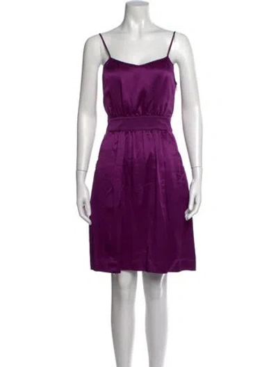 Pre-owned Marc By Marc Jacobs Silk Mini Dress In Purple