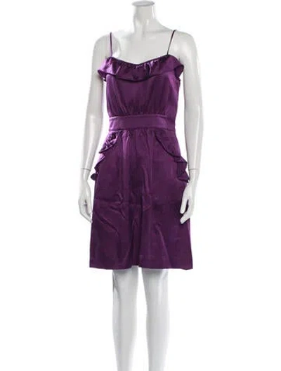 Pre-owned Marc By Marc Jacobs Silk Mini Dress In Purple
