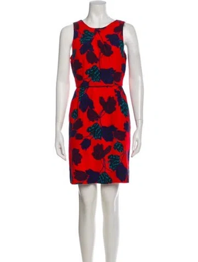 Pre-owned Marc By Marc Jacobs Silk Mini Dress In Red