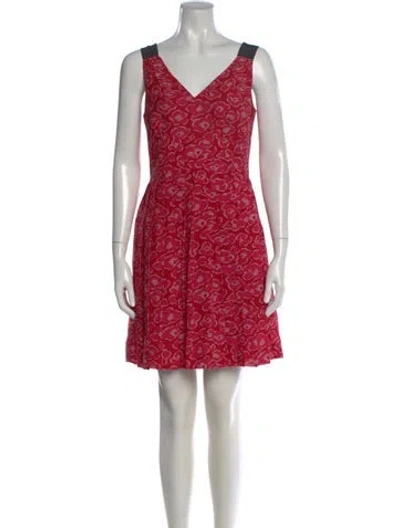 Pre-owned Marc By Marc Jacobs Silk Mini Dress In Red