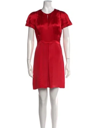Pre-owned Marc By Marc Jacobs Silk Mini Dress In Red