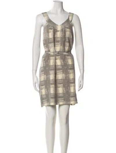 Pre-owned Marc By Marc Jacobs Silk Mini Dress In White