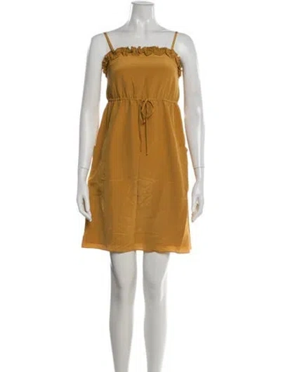 Pre-owned Marc By Marc Jacobs Silk Mini Dress In Yellow