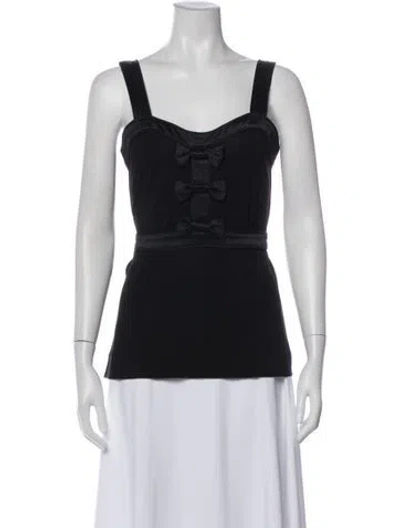 Pre-owned Marc By Marc Jacobs Silk Scoop Neck Top In Black