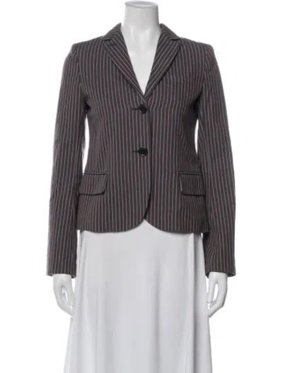 Pre-owned Marc By Marc Jacobs Silk Striped Blazer In Blue