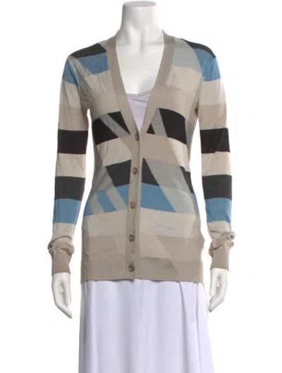 Pre-owned Marc By Marc Jacobs Silk Striped Sweater In Neutral