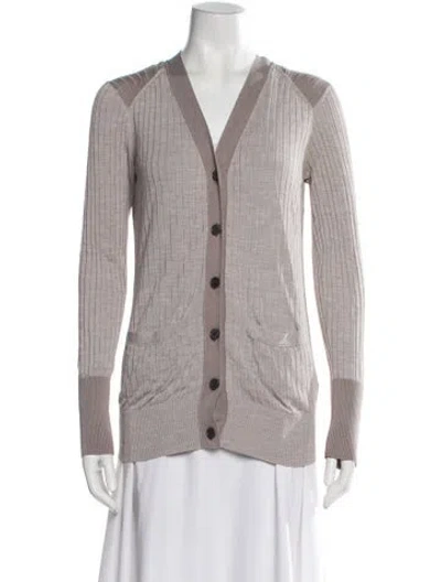 Pre-owned Marc By Marc Jacobs Silk V-neck Sweater In Neutral