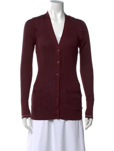 Pre-owned Marc By Marc Jacobs Silk V-neck Sweater In Neutral