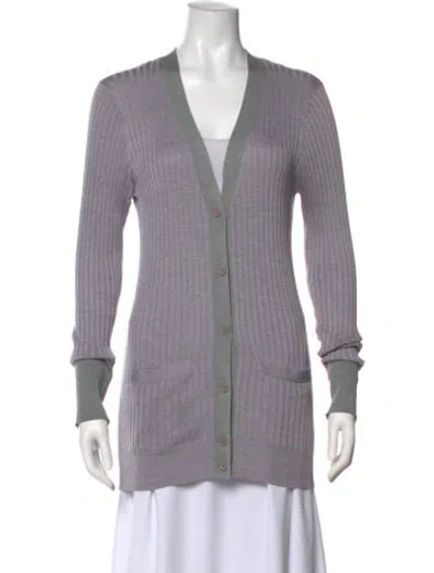 Pre-owned Marc By Marc Jacobs Silk V-neck Sweater In Purple