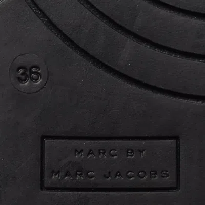 Pre-owned Marc By Marc Jacobs Size 36 Black/silver Leather And Mesh High Top Sneakers