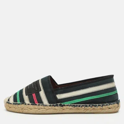 Pre-owned Marc By Marc Jacobs Size 37 Multicolor Stripe Canvas Espadrille Flats