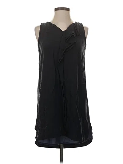 Pre-owned Marc By Marc Jacobs Sleeveless Silk Top Black Solid Pattern V-neck Tops