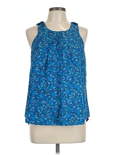 Pre-owned Marc By Marc Jacobs Sleeveless Silk Top Blue Halter Neckline Tops