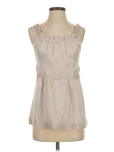 Pre-owned Marc By Marc Jacobs Sleeveless Silk Top Ivory Square Neckline Tops In White