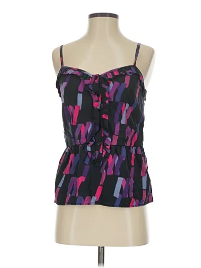 Pre-owned Marc By Marc Jacobs Sleeveless Silk Top Purple Sweetheart Neckline Tops