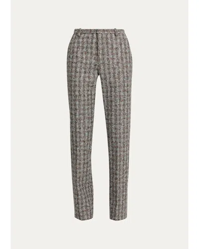 Marc By Marc Jacobs Slim-fit Wool-blend Checked Pants In Gray