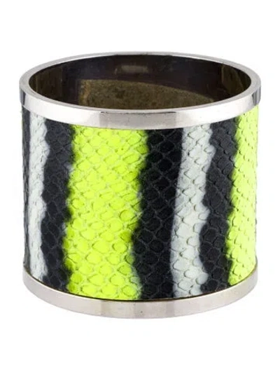Pre-owned Marc By Marc Jacobs Snake Skin Bangle, 8" In Multi