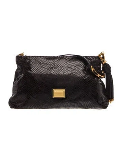 Pre-owned Marc By Marc Jacobs Snakeskin Shoulder Bag In Black