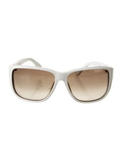 Pre-owned Marc By Marc Jacobs Square Gradient Sunglasses In White