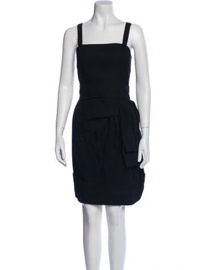 Pre-owned Marc By Marc Jacobs Square Neckline Knee-length Dress In Black