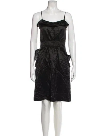 Pre-owned Marc By Marc Jacobs Square Neckline Knee-length Dress In Black