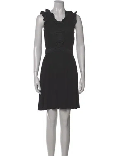 Pre-owned Marc By Marc Jacobs Square Neckline Mini Dress In Black