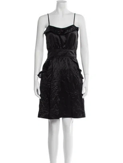 Pre-owned Marc By Marc Jacobs Square Neckline Mini Dress In Black