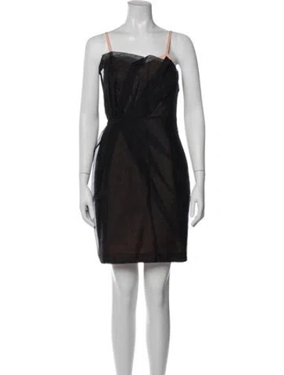 Pre-owned Marc By Marc Jacobs Square Neckline Mini Dress In Black