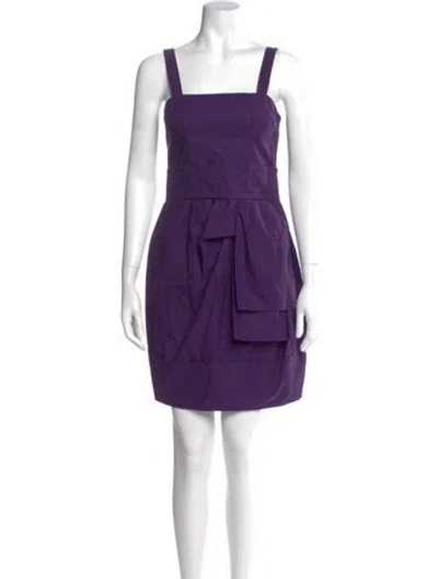Pre-owned Marc By Marc Jacobs Square Neckline Mini Dress In Purple