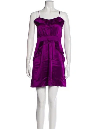 Pre-owned Marc By Marc Jacobs Square Neckline Mini Dress In Purple