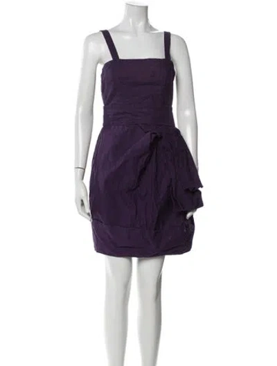 Pre-owned Marc By Marc Jacobs Square Neckline Mini Dress In Purple