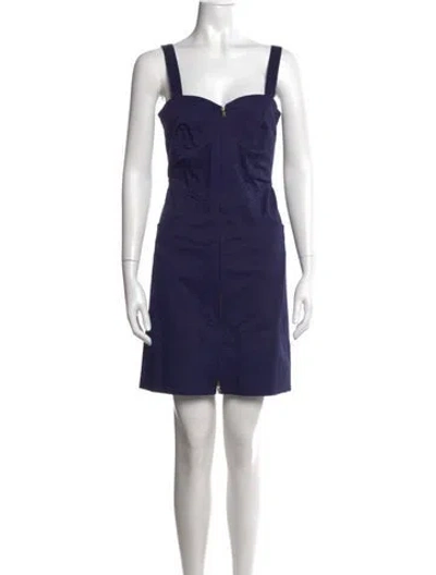 Pre-owned Marc By Marc Jacobs Square Neckline Mini Dress In Purple